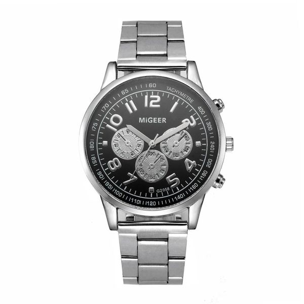 

relogio masculino watches men 2018 fashion luxury crystal stainless steel analog quartz wristwatch business saat reloj hombre, Slivery;brown
