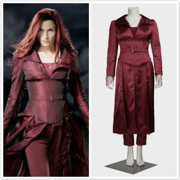 

супергерой x-men жан грей платье феникс косплей костюм на заказ, Black;red