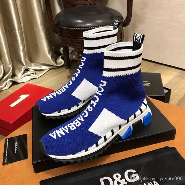 

Good quality peed trainer ca ual hoe man woman ock boot with box tretch knit ca ual boot race runner neaker high top