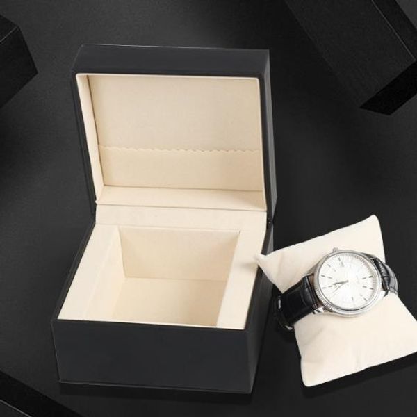 

exquisite and high-grade pu cable watch box fashion boutique watch box wholesale style recommended 2018, Black;blue