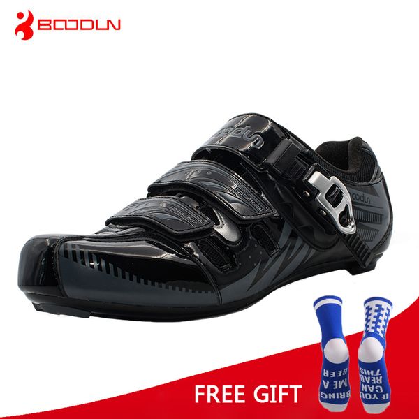 

boodun men road cycling shoes bicycle athletic racing sports shoes bike professional self-locking zapatillas ciclismo, Black