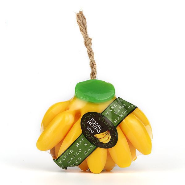 

100% natural banana fruit essential oil handmade soap cleaning wash soap mild moisturizing smooth skin, White