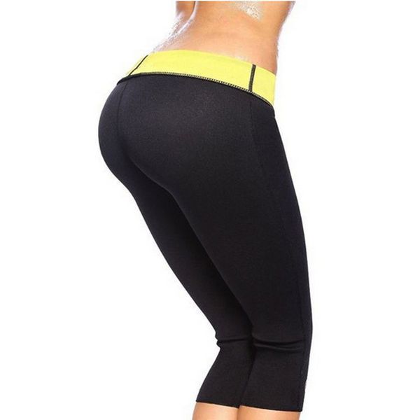 

1pcs s-3xl women gym fitness body shapers short pants sport yoga slimming neoprene tummy control leggings gea, Black;blue