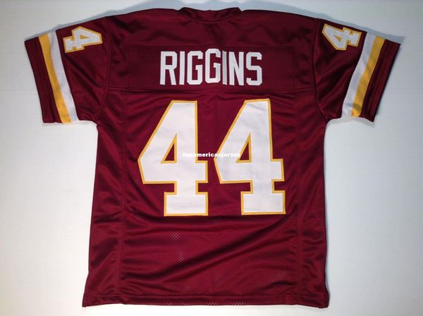 

retro custom sewn stitched john riggins burgundy mitchell & ness jersey s-5xl,6xl men's football jerseys running, Black;blue