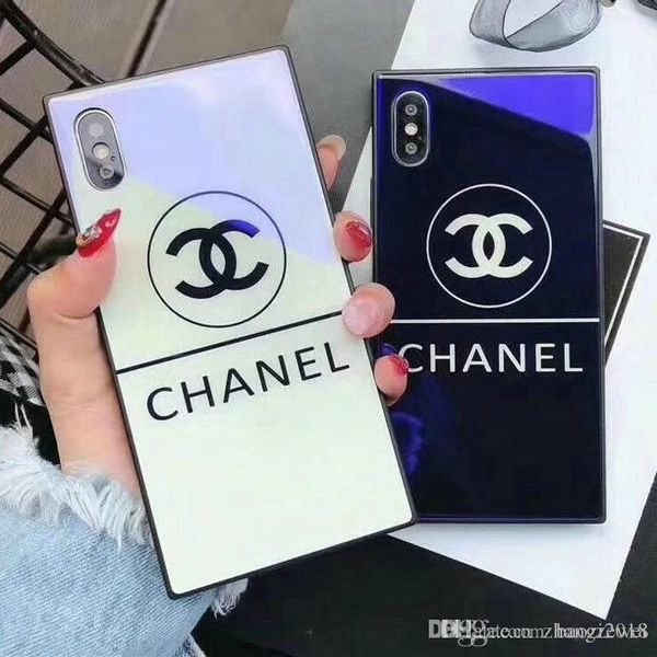 

For iphone X case brand design Tempered glass Phone Cover Case for iphone 7plus 7 8 8plus 6 6plus
