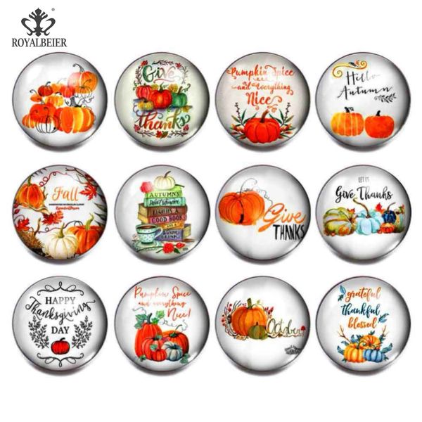 

royalbeier 12pcs/lot mix halloween theme glass sead beads 18mm snap button bijuterias charm fit bracelet jewelry women berloque, Golden;silver