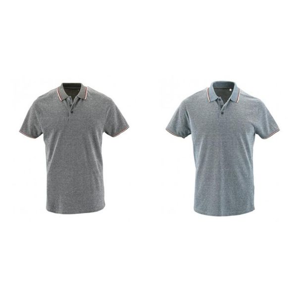 

mens paname heather pique shirt, White;black