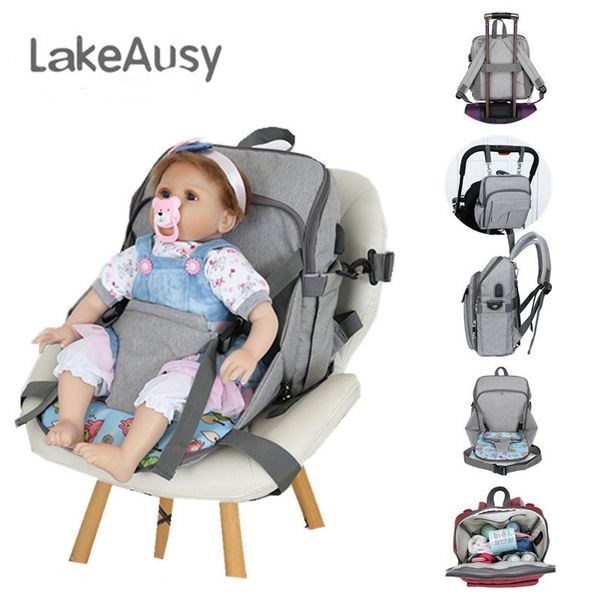 

2018 trendy diaper bag mommy backpack with changing pad nappy tote bag troller trap u b charge large capacity multifunction dhl