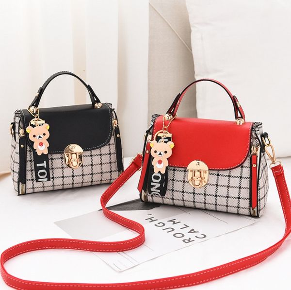 

2018 fashion casual lady bag woman handbag small mini pu material splice color cross body shoulder bags totes