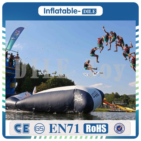 

10m*3m 0.9mm pvc inflatable water trampoline water jump blob inflatable jumping jump bag on water