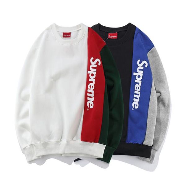 

Цвет блока толстовки кофты осень топы Марка Письмо печати Crewneck пуловер мужчины и