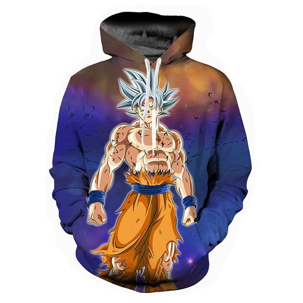 

новые классические аниме dragon ball последние  harajuku стиль 3d печати толстовки мода одежда женщины / мужчины мода худи случайные пулове, Black