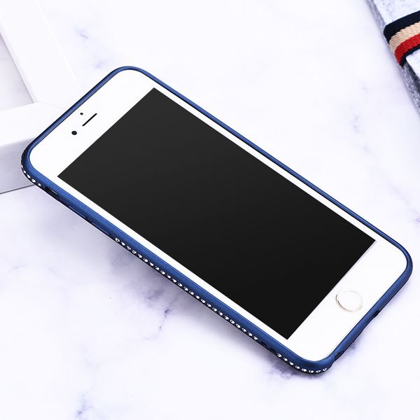 

goddess style phone case rhinestone frame soft tpu case suitcase and leaf shped for iphone 8 plus case
