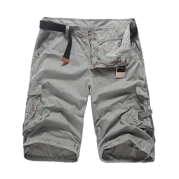

2018 mens shorts casual new brand male solid color stripe cargo shorts men cotton fashion men short summer 4 colors, White;black