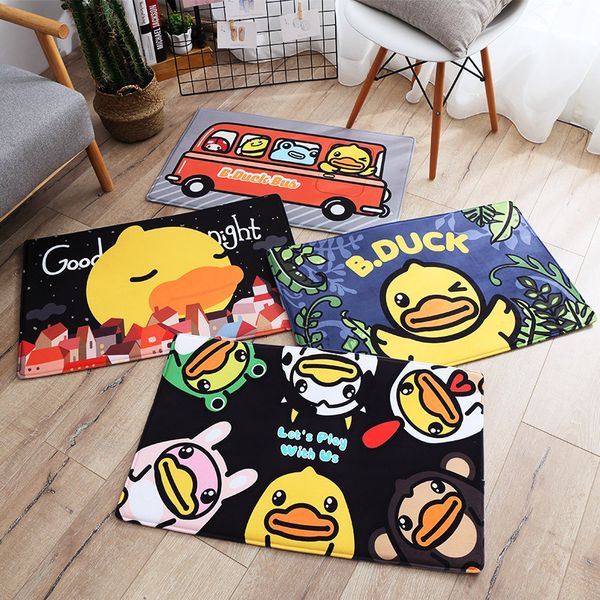 

duck door mats coral velvet carpet humorous funny entrance indoor floor mat non-slip doormat rug