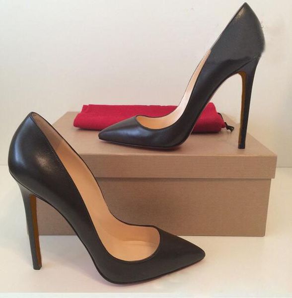 

brand women pumps shoes woman red bottom high heels pumps stilettos shoes black matte sheepskin lines women wedding shoes 8cm 10cm 12cm+box