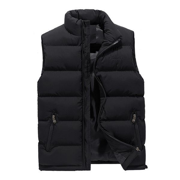 

2018 new casual vest men autumn winter sleeveless jackets male solid waistcoat men's autumn vests warm outwear m-5xl, Black;white