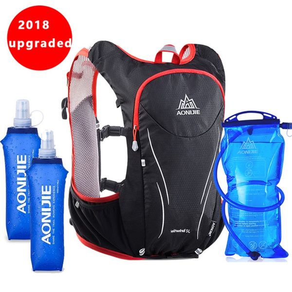 

aonijie 5l outdoor sports backpack women men marathon hydration vest pack for exchange cycling hiking running water bag