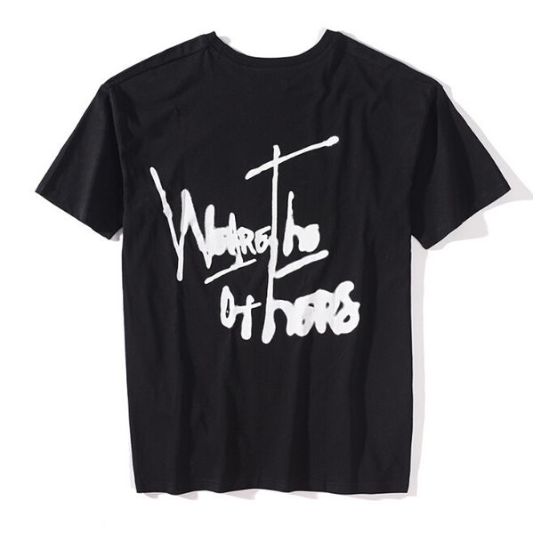 

Kanye West 424 T-shirts Hip Hop Loose Tee Black Letter Printed Fashion T-shirt For Men Women