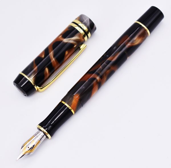 

kaigelu 316 celluloid fountain pen, 22kgp medium nib beautiful marble pattern ink pen writing gift office business supplies