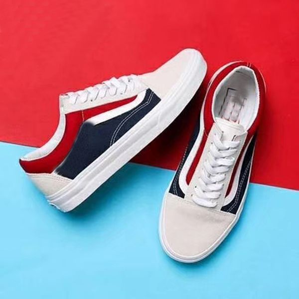 

новый модный бренд кроссовки pop up store высокое качество старый skool off мода женщины мужские скейтборд вулканизированные ins холст обувь, Black