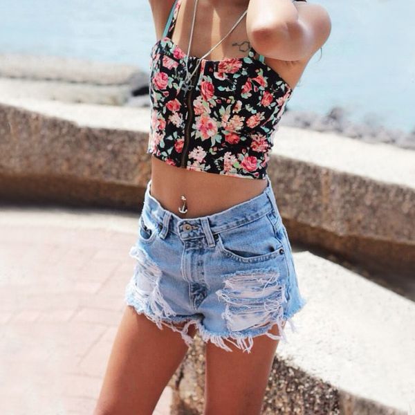 

wholesale- women shorts hole denim jeans tassel shorts high wais bottoms sml, White;black