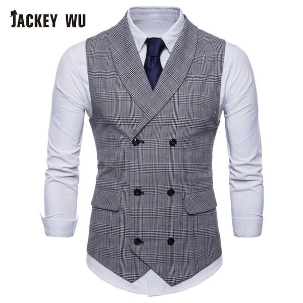 

2018 new men's casual men's suit vest dress wedding vest 11211, Black;white