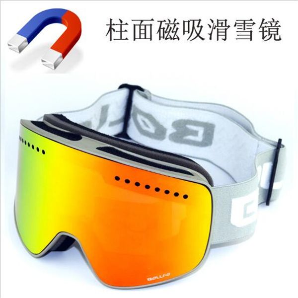 

ski goggles with box case double layers anti-fog lens big vision mask glasses motocross women men snow snowboard goggles