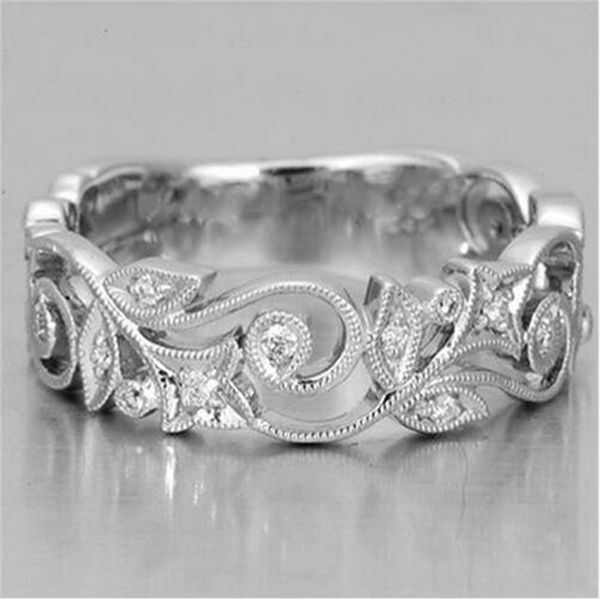 Choucong pavão cauda projeto feminino anel diamonique cz Rose Gold 925 Sterling Silver anel de noivado de casamento para mulheres presente