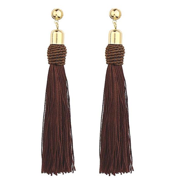 

new fashion long tassel earrings for women girsl gifts bohemian statement fringe earring ethnic jewelry mix colors lx, Silver