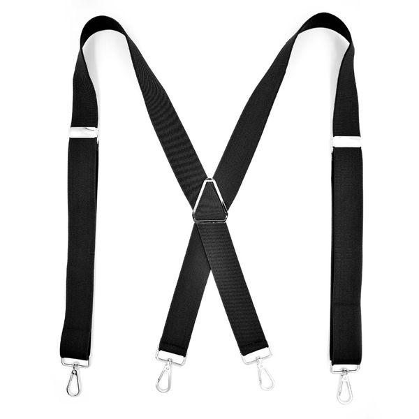 

european fashion 4 clip men's suspenders fy18102601, Black;white