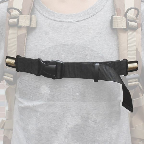 

black adjustable luggage backpack chest strap with quick buckle suitcase travel bag packing belts accessories backpack chest strap hj086, Silver