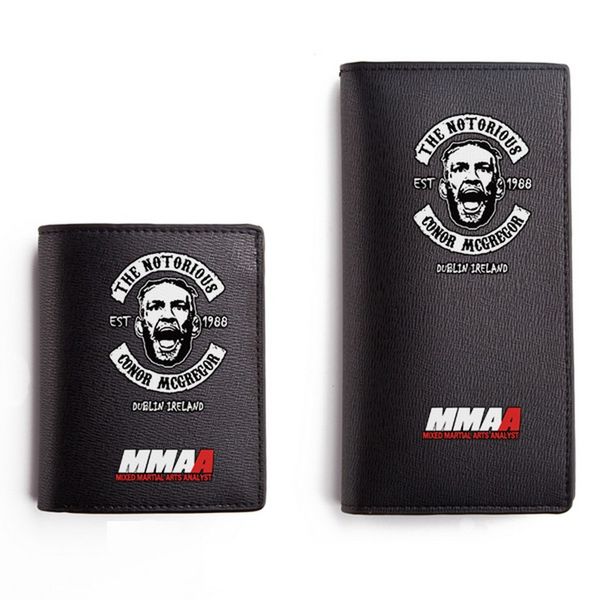 

meancat mma conor mcgregor ufc collection pu wallet mouth cannon pu wallet for students adults, Red;black