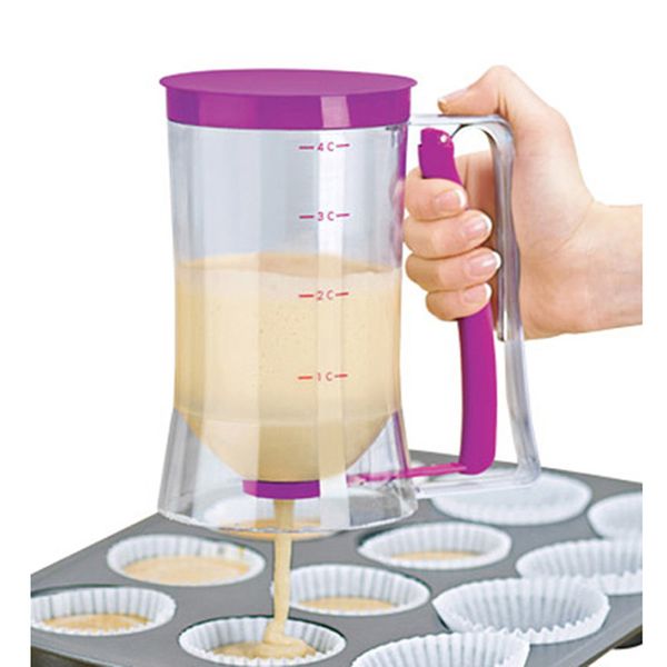 

wholesale- cupcakes pancakes cookie cake muffin baking waffle batter dispenser cream speratator valve measuring cup baking tools for cakes