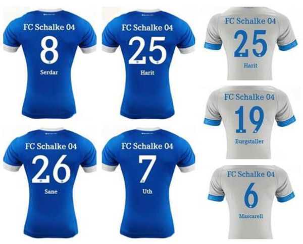 

Discount Customized 18-19 Schalke 04 Home 6 Mascarell 7 Uth 8 Serdar 19 Burgstaller 25 Harit 26 Sane Thai Quality Soccer Jerseys Shirts wear