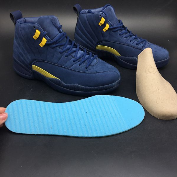 

2018 new xii 12 michigan college navy amarillo basketball shoes for good quality mens psny jumpman sports sneakers size 8-13