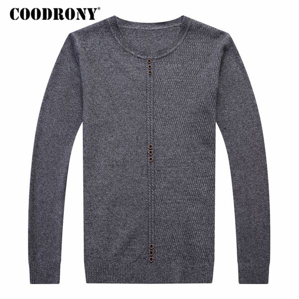 

coodrony sweater men casual o-neck pull homme soft warm cashmere wool pullover men clothes 2018 autumn winter mens sweaters 8111, White;black