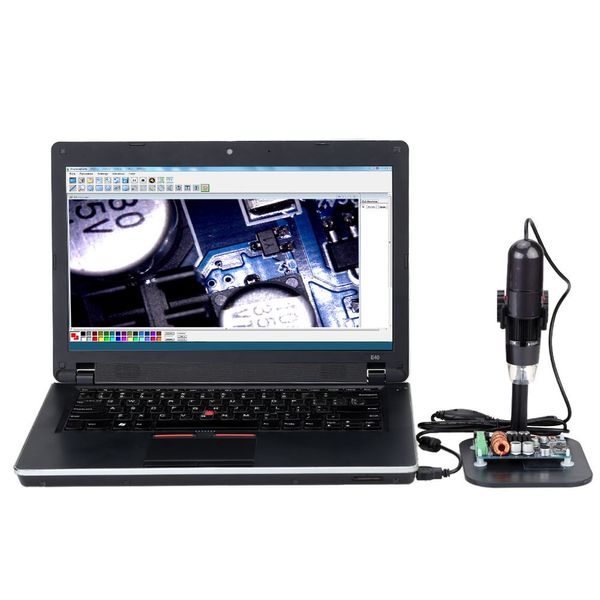 50-1000X 8LEDs USB Microscópio Digital com Mini Zoom endoscópio Magnifier com suporte ajustável verdadeira 1.3MP alta resolução Video Camera
