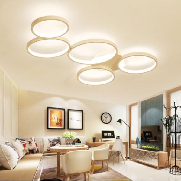 2019 Circular Led Ceiling Lights 5 Rings Ceiling Chandeliers