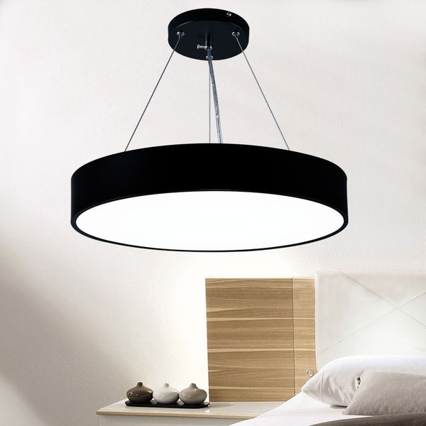 

round led panel pendant lights ac85-265v decoration hanging lights for living room bedroom dining office meeting room