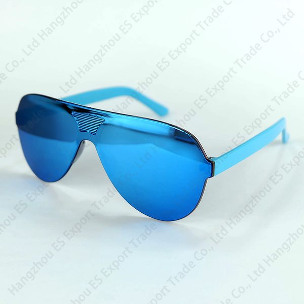 Klassische Kinder-Sonnenbrille, coole Pilotenbrille, Schild-Kinder-Sonnenbrille, randlose Quecksilbergläser, UV400, 6 Farben