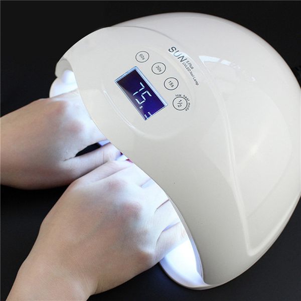 

uv lamp sun5plus 50w led nail lamp for all gels nail polish tool two hand ptherapy with infrared sensing lcd display