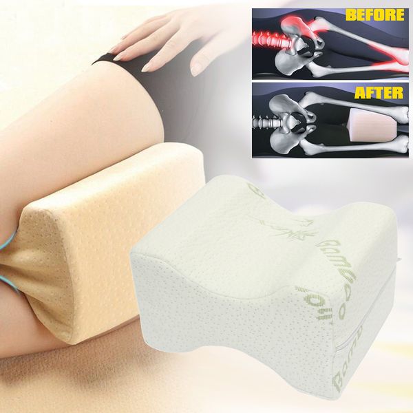 Washable Cover Memory Foam Knee Hip Leg Pillow Bed Cushion