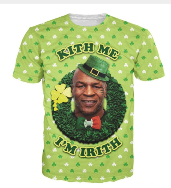 

women men 3d fashion clothing killer tyson patty's day t-shirt st. patrick's day t shirt i'm irith kith me print tee s-xxxl, White;black