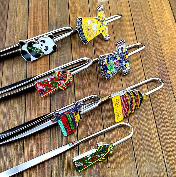 Marcadores étnicos de metal vintage personalizados estilo chinês Lembrança de artesanato criativo Presente de agradecimento para professores de negócios