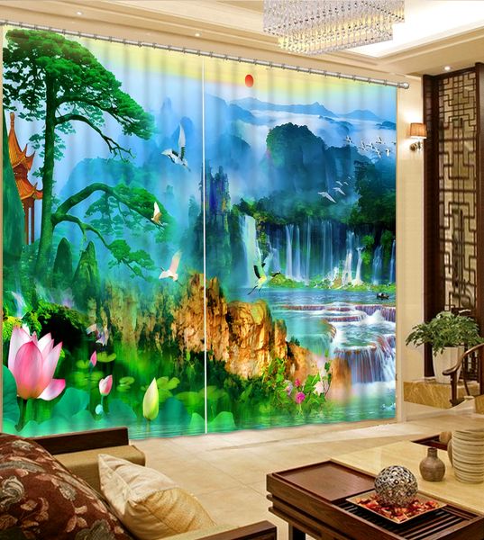 

modern p curtain beautiful forest waterfall landscape curtains living room bedrroom 3d kids curtain