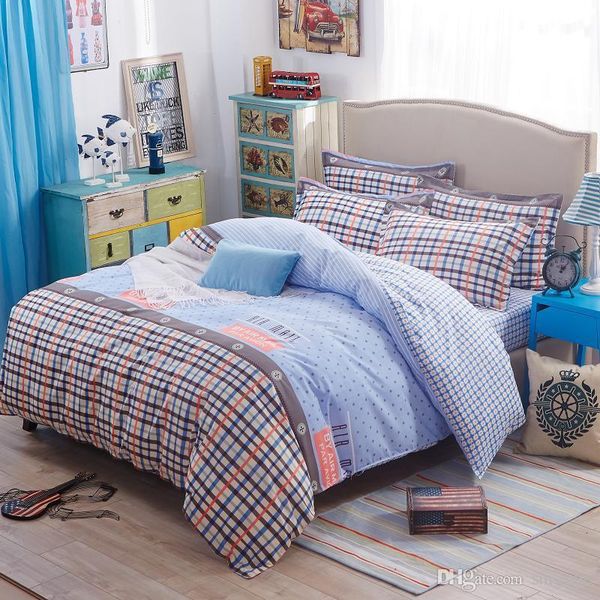 Wholesale Sumeer Cotton 3 Cover Bedding Set Lattice Style Queen