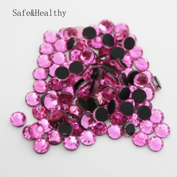 

lt rose ss12-ss30 machine glass material dmc ix rhinestones flatback glass for clothing decoration, Silver;gold