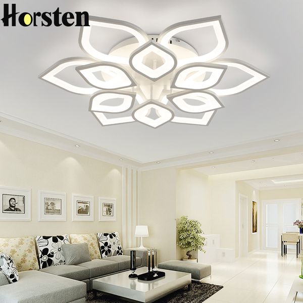 2019 Horsten Remote Control Modern Led Ceiling Lights For Living Room Bedroom Acrylic Ceiling Lamps Flower Design Lamp From Lightlight 250 98