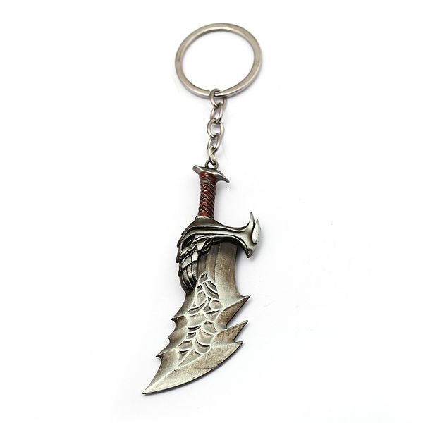 

game jewelry keychain god of war axe holder metal keyring kratos blades for men car accessory, Silver